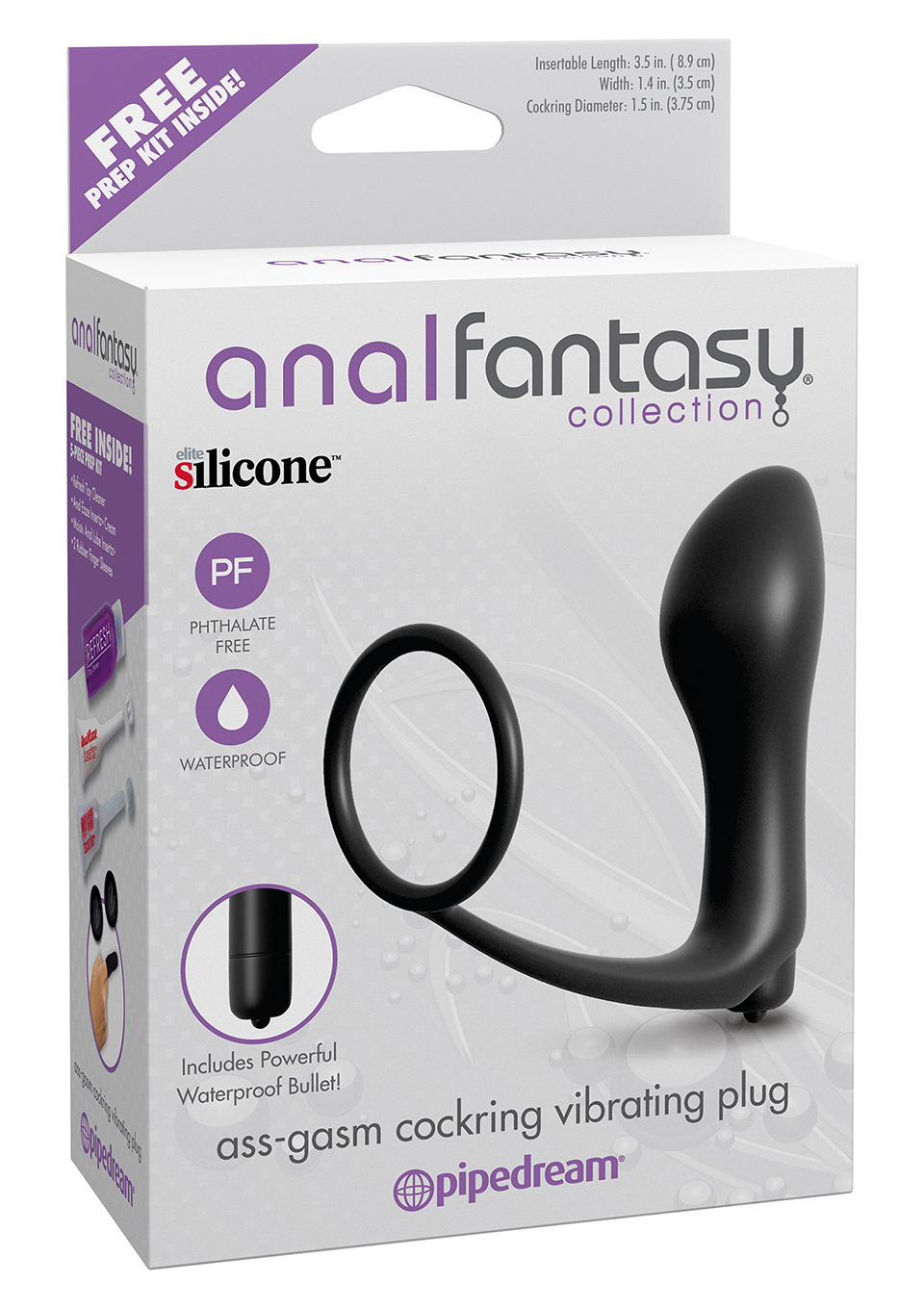 Anal Fantasy ASS GASM COCKRING PLUG BLACK