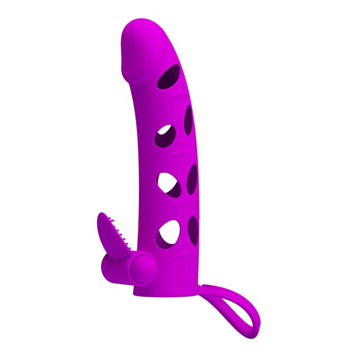 PRETTY LOVE - Vibrating Penis Sleeve with Ball Strap