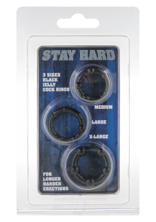 STAY HARD - THREE RINGS - BLACK