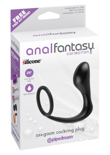 Anal Fantasy ASS-GASM COCKRING PLUG BLACK