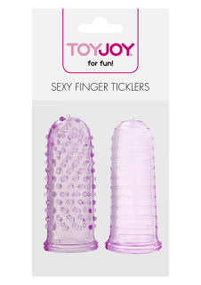 Nadstavec na prsty - ToyJoy SEXY FINGER TICKLERS PURPLE