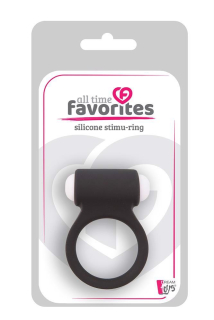 Vibračný krúžok - LIT-UP SILICONE STIMU RING 3 BLACK