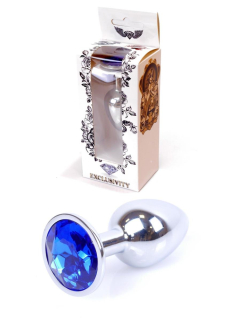 Jewellery Silver PLUG- Dark Blue
