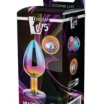 Kovový análny kolík s kryštálom Gleaming Love Multicolour Large
