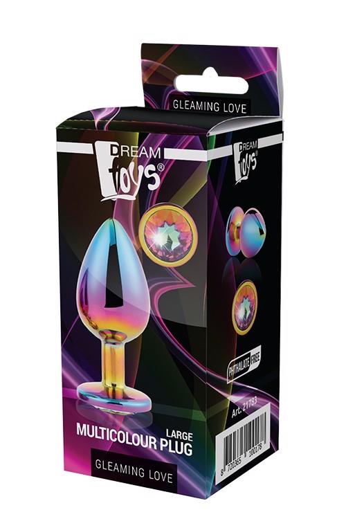 35-21783 Kovový análny kolík s kryštálom Gleaming Love Multicolour Large – Obrázok 1