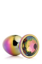 Kovový análny kolík s kryštálom Gleaming Love Multicolour Large – Obrázok 4