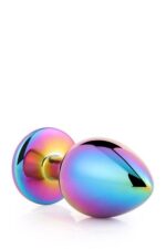 Kovový análny kolík s kryštálom Gleaming Love Multicolour Large – Obrázok 5
