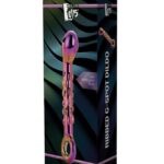 Sklenené vrúbkované dildo Glamour Glass na bod G