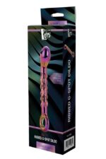 Sklenené vrúbkované dildo Glamour Glass na bod G