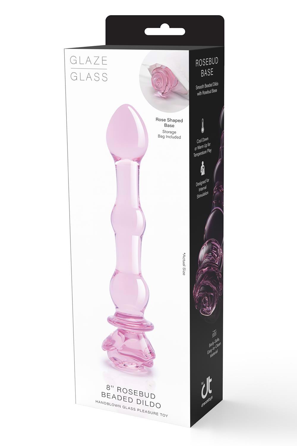 35-22123 Sklenené guličkové dildo Dream Toys Glaze Glass Rosebud – Obrázok 1