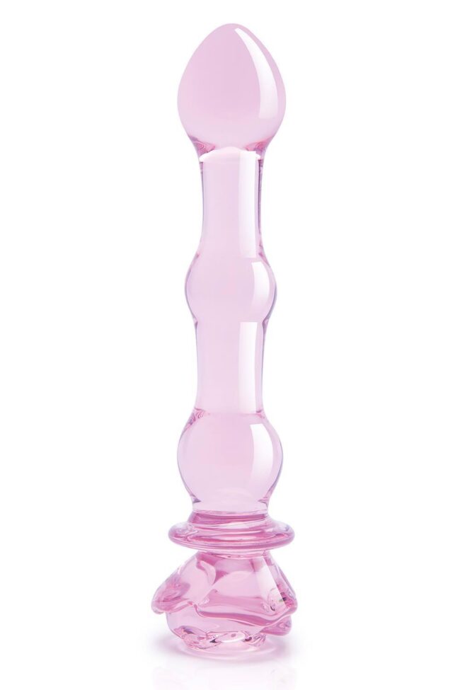 Sklenené guličkové dildo Dream Toys Glaze Glass Rosebud – Obrázok 2