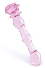 Sklenené guličkové dildo Dream Toys Glaze Glass Rosebud – Obrázok 3