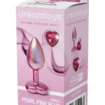 Kovový análny kolík s kryštálom Gleaming Love - Matte Pink S
