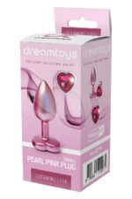 Kovový análny kolík s kryštálom Gleaming Love - Matte Pink S