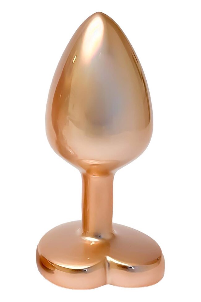 Análny kolík s kamienkom Dream Toys Gleaming Love Matte Gold - S – Obrázok 2