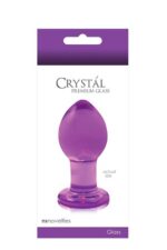 Kryštálový análny kolík Crystal Medium - Fialový