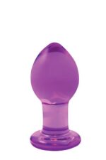 Kryštálový análny kolík Crystal Medium - Fialový – Obrázok 2
