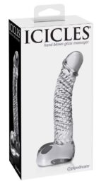 Sklenené dildo Icicles No. 61 Clear