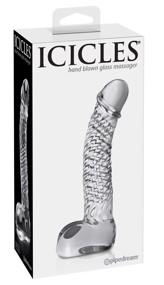 42-05403820000 Sklenené dildo Icicles No. 61 Clear – Obrázok 1