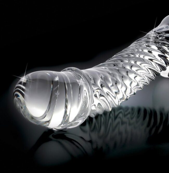 Sklenené dildo Icicles No. 61 Clear – Obrázok 3