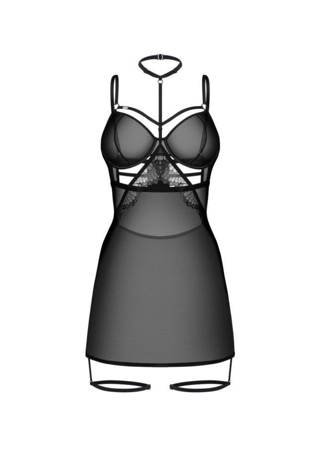 Sexy čierny korzet Obsessive Arrowel S/M – Obrázok 3