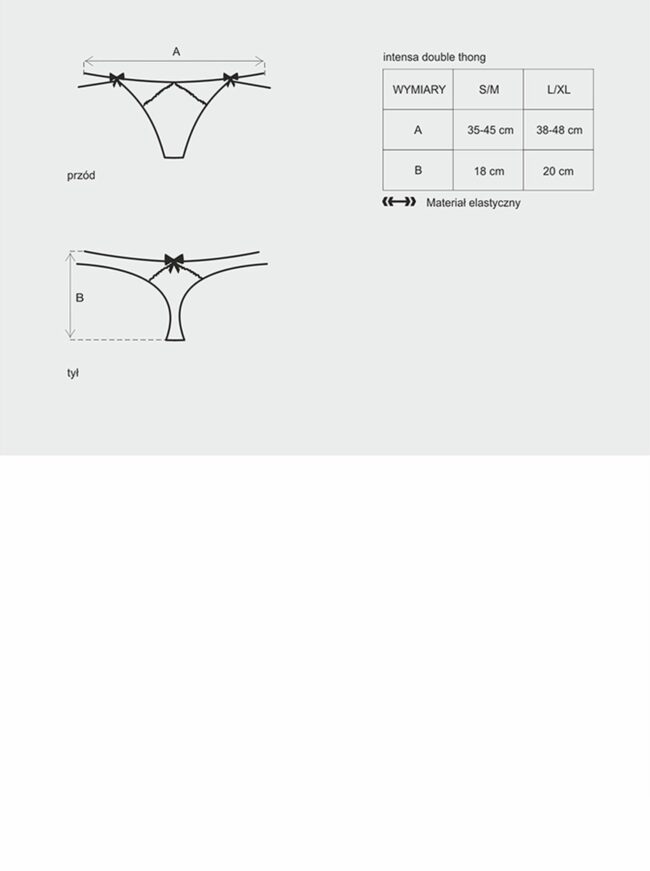 Obsessive Intensa Tangá Double Thong  S/M – Obrázok 7