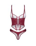 Erotický korzet a tangá Obsessive Redya S/M – Obrázok 6