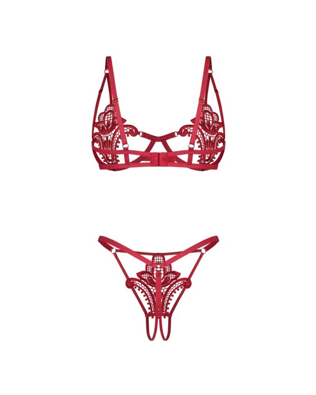 Luise Sublim Red 2-dielny otvorený komplet L/XL – Obrázok 8