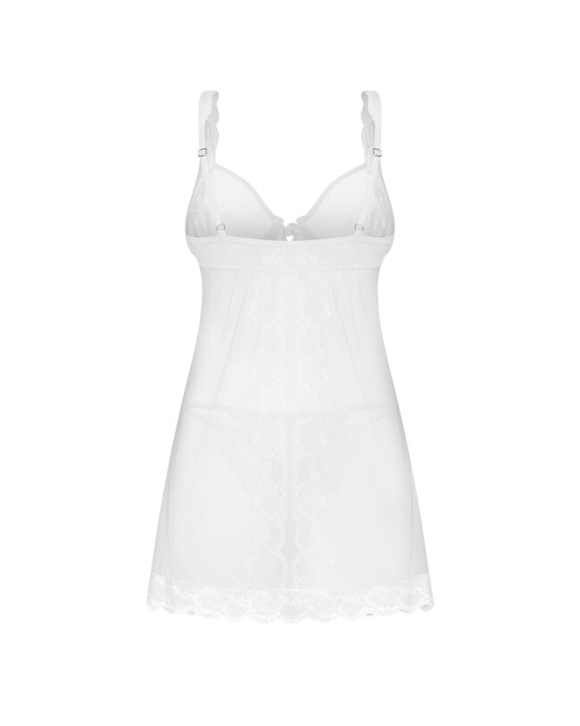 Erotická košieľka Obsessive Weddya Babydoll S/M – Obrázok 4