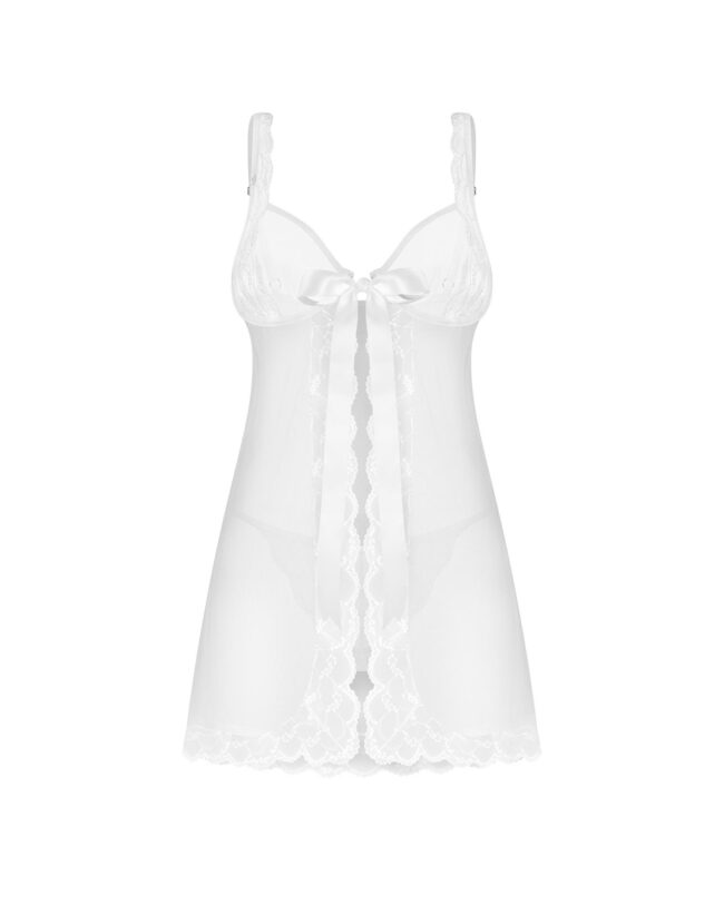 Erotická košieľka Obsessive Weddya Babydoll S/M – Obrázok 5