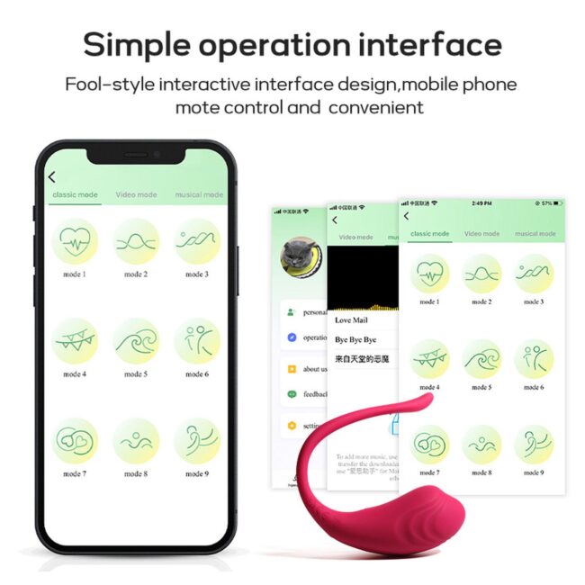 Vibračné vajíčko na aplikáciu App Love Egg - Červené – Obrázok 7