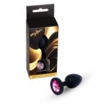 MyLove Toys - Silikónový análny kolík s kamienkom Čierny S – Obrázok 7