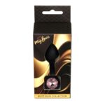 MyLove Toys - Silikónový análny kolík s kamienkom Čierny S – Obrázok 9