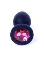 MyLove Toys - Silikónový análny kolík s kamienkom Čierny S – Obrázok 2