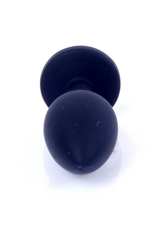 MyLove Toys - Silikónový análny kolík s kamienkom Čierny S – Obrázok 3