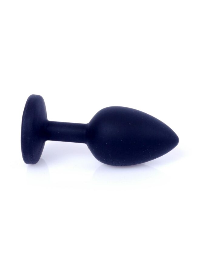 MyLove Toys - Silikónový análny kolík s kamienkom Čierny S – Obrázok 4