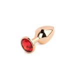 Sada kovových análnych kolíkov s kryštálom Jewellery Red Gold - 3 ks – Obrázok 4
