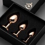 Sada kovových análnych kolíkov s kryštálom Jewellery Red Gold - 3 ks – Obrázok 8