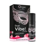 Tekutý vibračný gél Orgie Dual Vibe! Jahoda & Gin Tonic