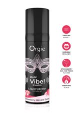 Tekutý vibračný gél Orgie Dual Vibe! Jahoda & Gin Tonic – Obrázok 2