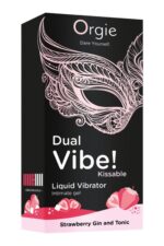 Tekutý vibračný gél Orgie Dual Vibe! Jahoda & Gin Tonic – Obrázok 3