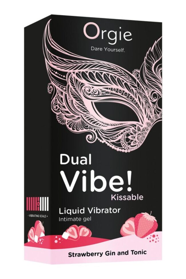 Tekutý vibračný gél Orgie Dual Vibe! Jahoda & Gin Tonic – Obrázok 3