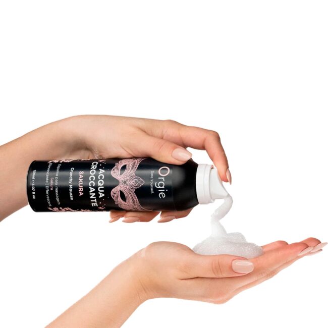 Orgie Acqua Croccante Sakura Fruit - praskajúca masážna pena 150 ml – Obrázok 4