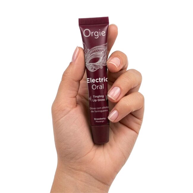 Orgie Electric Oral - Vibračný lesk na pery Jahoda 10 ml – Obrázok 3