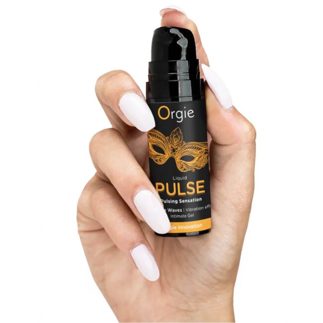 Orgie Liquid Pulse - Stimulačný intímny gél Ice Caramel 15 ml – Obrázok 2