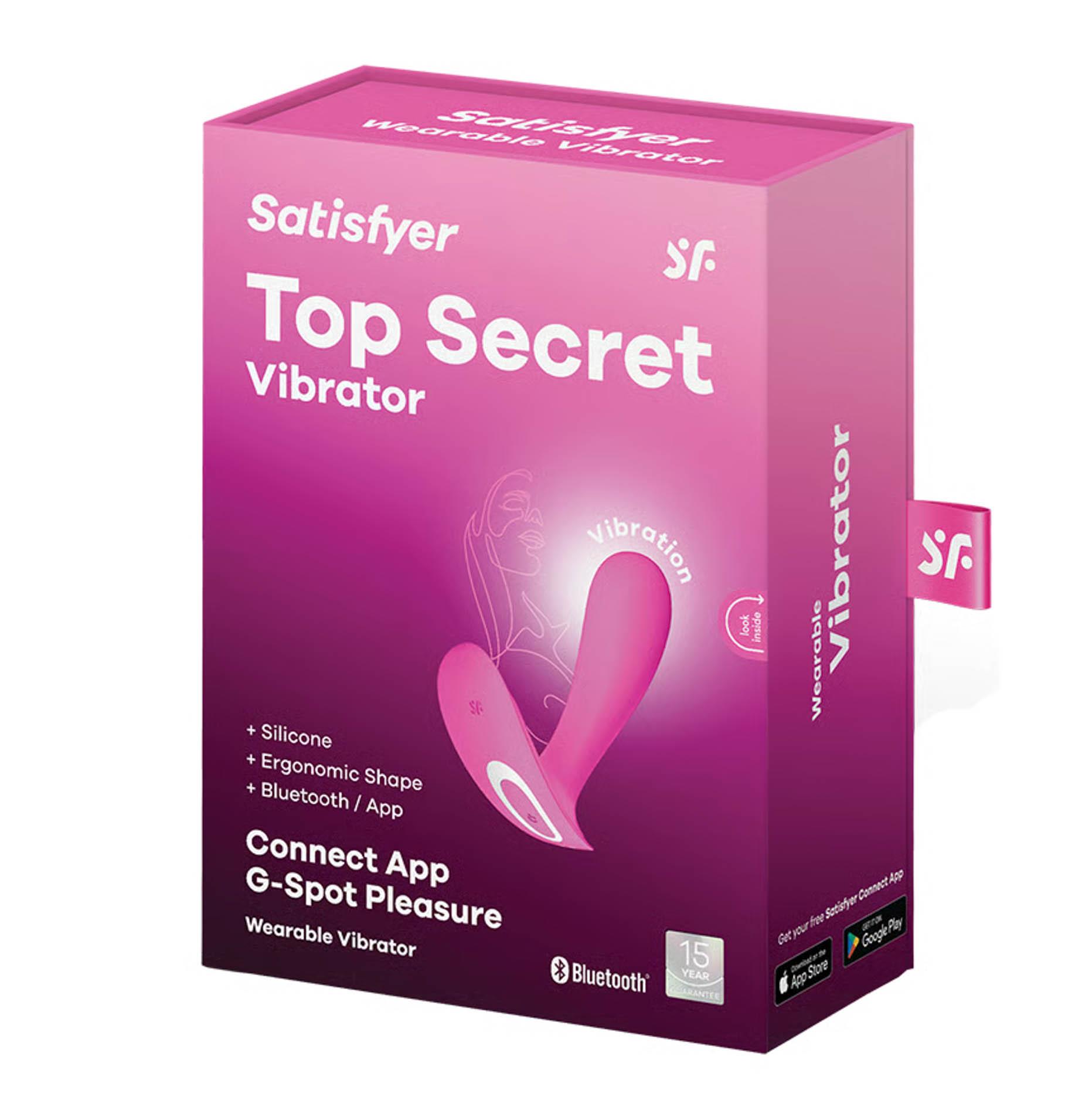 73-4003382_01 Satisfyer Top Secret Connect App - ružový vibrátor na bod G – Obrázok 1