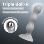 Satisfyer Triple Ball-R - sivé dildo s prísavkou – Obrázok 2
