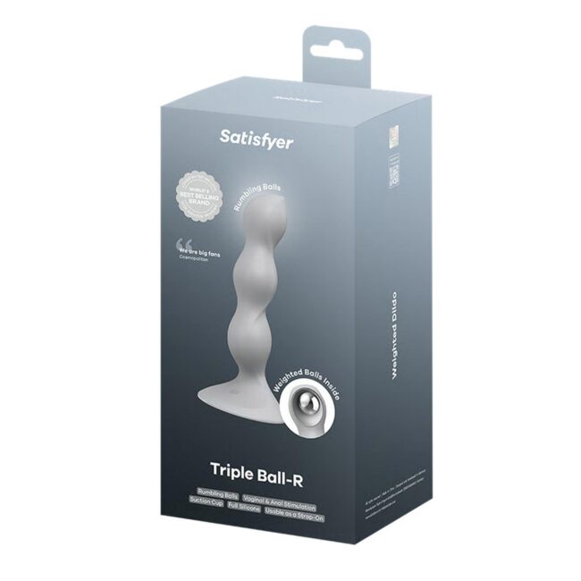 Satisfyer Triple Ball-R - sivé dildo s prísavkou – Obrázok 6