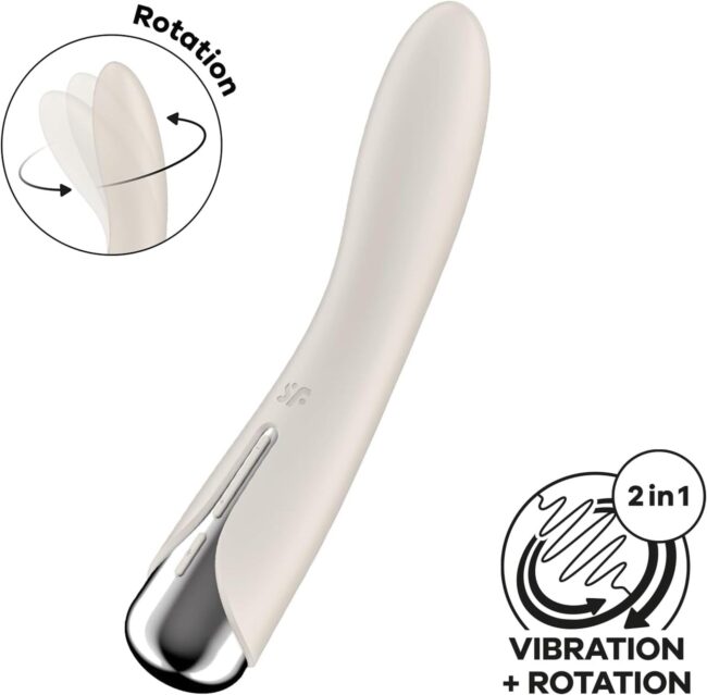 Satisfyer Spinning Vibe 1 Beige - Rotačný vibrátor na bod G – Obrázok 2