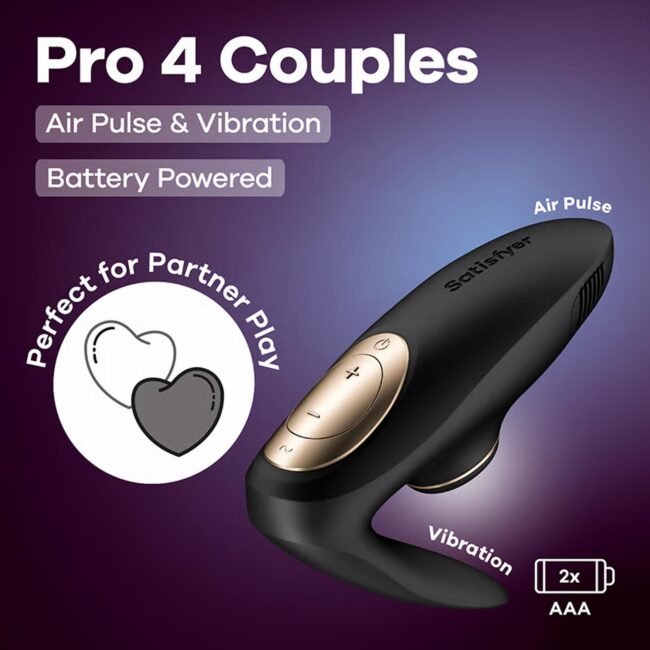 Párový vibrátor Satisfyer Pro 4 Couples - čierny – Obrázok 2